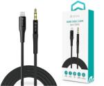 DEVIA 3, 5 mm jack - Lightning audio kábel 1 m-es vezetékkel - Devia Series iPureAUX Audio Cable - black (ST365676) (ST365676)