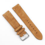 BSTRAP Suede Leather curea pentru Garmin Venu 2S, brown (SGA011C0201)