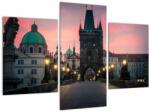 Mivali Tablou - Pe podul lui Carol, Praga, din trei bucăți 90x60 cm (V021724V90603PCS)