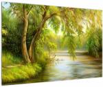 Mivali Tablou - Salcie lângă lac, pictură în ulei, dintr-o bucată 90x60 cm (V023249V9060)