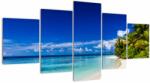Mivali Tablou - Plaja tropicală, din cinci bucăți 150x80 cm (V023215V150805PCS)
