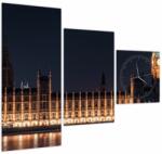 Mivali Tablou cu Big Ben din Londra (cu ceas), din trei bucăți 90x70 cm cu ceas (V021250V9070C)
