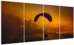 Mivali Tablou cu parașutistul în apus de soare, din patru bucăți 160x80 cm (V020599V16080)