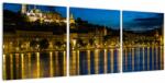 Mivali Tablou orașului nocturn, din trei bucăți 90x30 cm (V020330V9030)