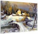 Mivali Tablou - Orășel iarna, dintr-o bucată 70x50 cm (V023276V7050)