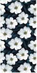 Mivali Tapet - Flori albe pe un fundal întunecat (T110079)