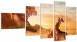 Mivali Tablou Girafe în Africa, din cinci bucăți 110x60 cm (V022363V11060)
