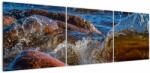 Mivali Tablou detailat - apa între pietre, din trei bucăți 150x50 cm (V020317V15050)