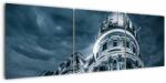 Mivali Tablou cu arhitectură în întuneric, din trei bucăți 150x50 cm (V020350V15050)