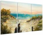 Mivali Tablou - Plaja cu nisip, din trei bucăți 120x80 cm (V022996V120803PCS)