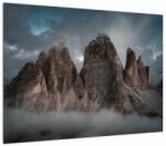 Mivali Tablou pe sticlă - Trei Dinți, Dolomiți Italieni, dintr-o bucată 70x50 cm pe sticlă (V021677V7050GD)