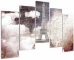 Mivali Tablou - Turnul Eiffel, Paris, Franța, din cinci bucăți 125x90 cm (V023161V12590)