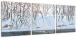 Mivali Tablou - Vulpe în peisaj de iarnă, din trei bucăți 90x30 cm (V023112V9030)
