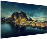 Mivali Tablou cu sat de pescari din Norvegia, dintr-o bucată 150x100 cm (V021280V150100)