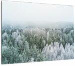 Mivali Tablou pe sticlă - Crestele munțillor înzăpezite, dintr-o bucată 70x50 cm pe sticlă (V022454V7050GD)