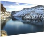 Mivali Tablou - peisaj de iarnă cu lac, dintr-o bucată 150x100 cm (V020216V150100)