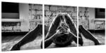Mivali Tablou cu nud de femeie (cu ceas), din trei bucăți 90x30 cm cu ceas (V022012V9030C)