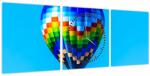 Mivali Tablou - Balon cu aer cald (cu ceas), din trei bucăți 90x30 cm cu ceas (V021508V9030C)
