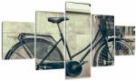 Mivali Tablou - Bicicleta de epocă cu flori, din cinci bucăți 125x70 cm (V023413V12570)