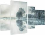 Mivali Tablou cu natura iarna (cu ceas), din patru bucăți 110x75 cm cu ceas (V020926V11075C)
