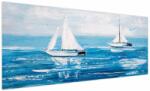 Mivali Tablou - Pictură yacht pe mare, dintr-o bucată 250x125 cm (V023974V250125)