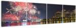 Mivali Tablou cu artificii in Singapur, din patru bucăți 160x40 cm (V020035V16040)