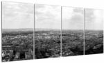 Mivali Tablou - Acoperișuri clădirilor din Paris, din patru bucăți 160x80 cm (V022613V16080)