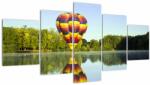 Mivali Tablou cu balon cu aer cald pe un lac, din cinci bucăți 150x80 cm (V020217V150805PCS)