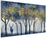 Mivali Tablou cerbul în pădure, dintr-o bucată 150x100 cm (V021777V150100)