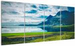 Mivali Tablou cu lac și munți, din patru bucăți 160x80 cm (V020861V16080)