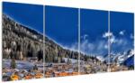 Mivali Tablou - Orășel de munte, din patru bucăți 160x80 cm (V022441V16080)