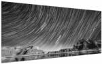 Mivali Tablou albnegru cu cerul și stele, dintr-o bucată 200x100 cm (V020825V200100)