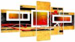 Mivali Tablou - Abstract (cu ceas), din cinci bucăți 150x80 cm cu ceas (V022486V15080C)