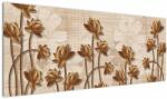 Mivali Tablou cu abstracția florilor - maro, dintr-o bucată 145x58 cm (V021309V14558)