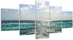Mivali Tablou cu suprafața mării, din cinci bucăți 150x80 cm (V021194V150805PCS)