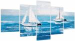 Mivali Tablou - Pictură yacht pe mare, din cinci bucăți 150x80 cm (V023974V150805PCS)