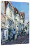 Mivali Tablou - Strada orașului vechi, pictură acrilică, dintr-o bucată 30x40 cm (V023371V3040)