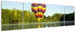 Mivali Tablou cu balon cu aer cald pe un lac, din trei bucăți 170x50 cm (V020217V17050)