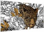 Mivali Tablou - Leopard între flori, dintr-o bucată 120x70 cm (V023613V12070)