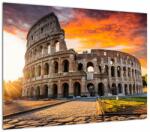 Mivali Tablou pe sticlă - Coloseum din Roma, dintr-o bucată 70x50 cm pe sticlă (V022393V7050GD)
