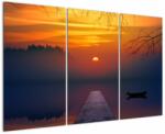 Mivali Tablou cu podul în apus de soare, din trei bucăți 120x80 cm (V020012V120803PCS)