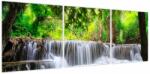 Mivali Tablou - cascada din Kanchanaburi, Thailanda, din trei bucăți 120x40 cm (V023684V12040)