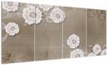 Mivali Tablou - Draperie cu flori, din patru bucăți 160x80 cm (V022791V16080)