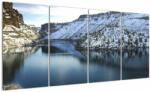Mivali Tablou - peisaj de iarnă cu lac, din patru bucăți 160x80 cm (V020216V16080)