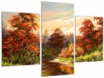 Mivali Tablou - Râu în peisaj de toamnă, din trei bucăți 90x60 cm (V023239V90603PCS)