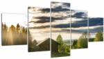 Mivali Tablou cu cabana pe luncă, din cinci bucăți 150x80 cm (V020547V150805PCS)