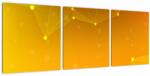 Mivali Tabloul abstract galben, din trei bucăți 90x30 cm (V020045V9030)