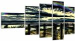Mivali Tablou cu curcubeu deasupa mării, din cinci bucăți 110x60 cm (V020868V11060)