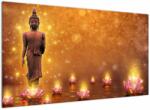 Mivali Tablou - Buddha în sclipici auriu, dintr-o bucată 120x70 cm (V022814V12070)
