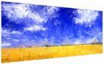 Mivali Tablou - Pictură în ulei, câmp auriu, dintr-o bucată 200x100 cm (V022828V200100)